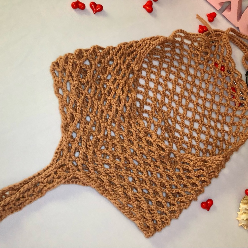 Crocheted mesh bodysuit